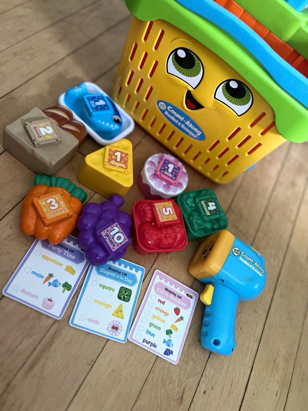 LeapFrog Count-Along Basket & Scanner Electronic Learning Toy Set Ages 3-4